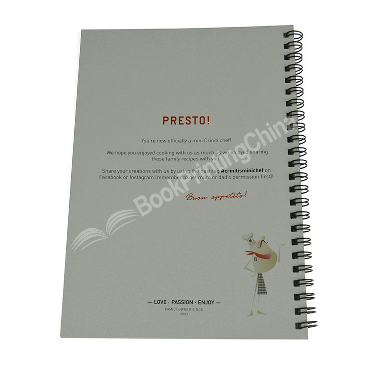 wire bound recipe book printing 4