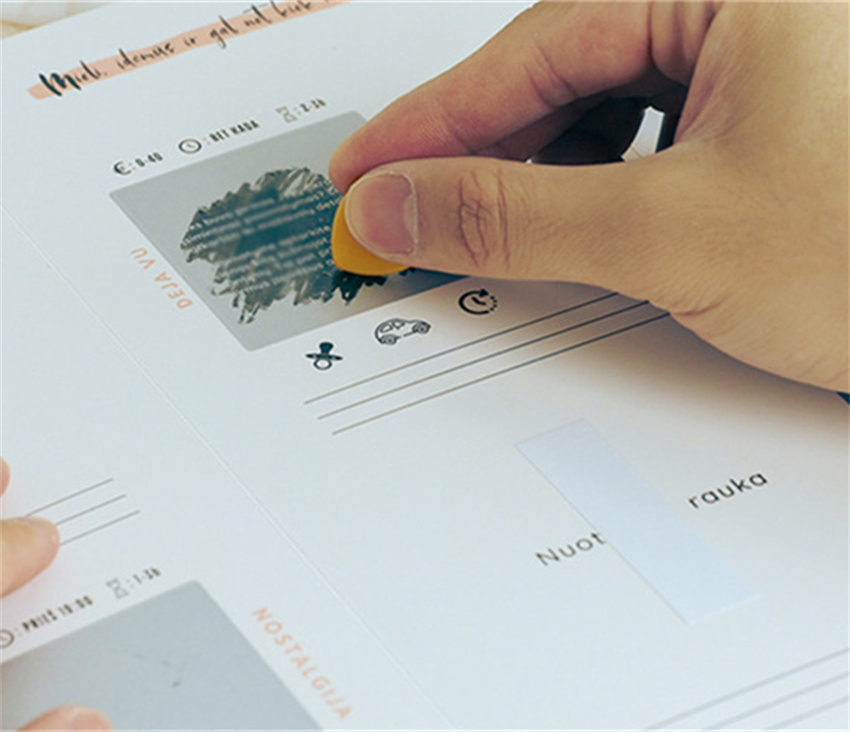 scratch off book printer