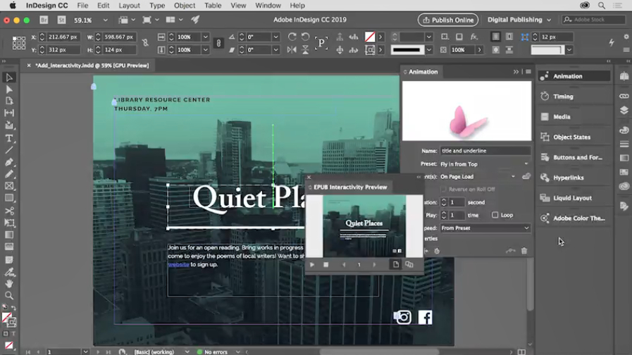 InDesign tool InDesign tool