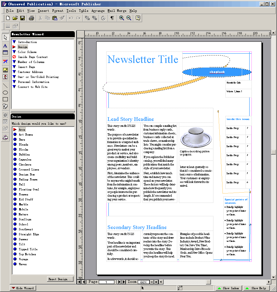 Microsoft's Publisher Microsoft's Publisher