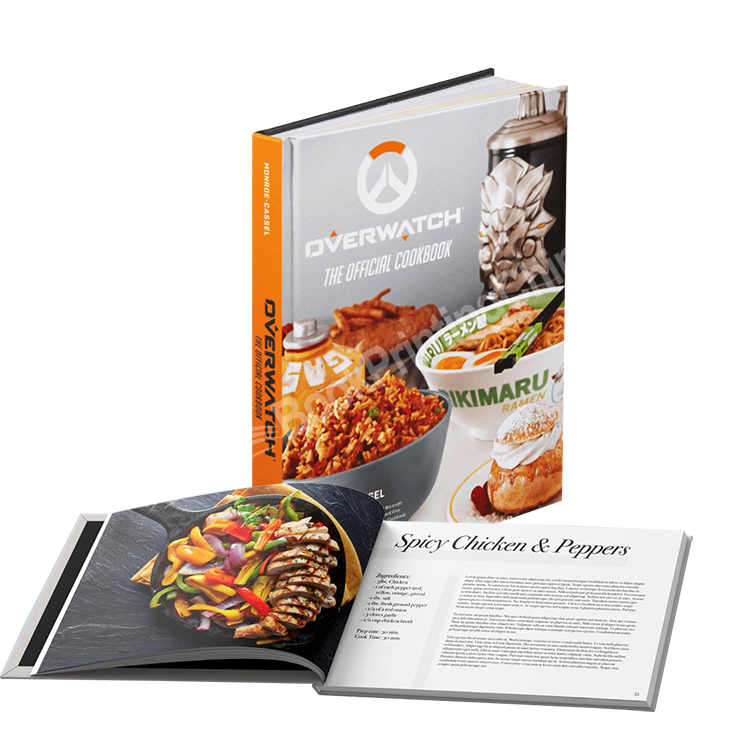 Custom High Quality Recipes Full Color Gourmet Hardcover Coffee Table Book Printing