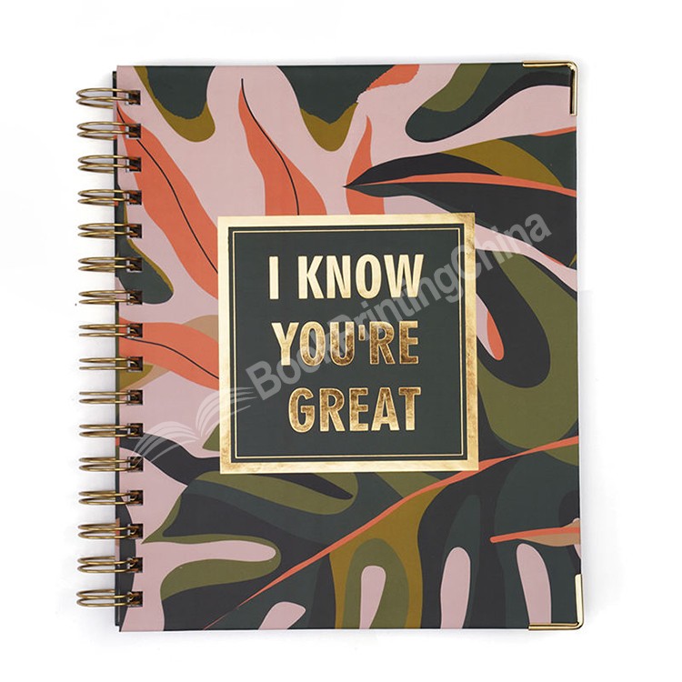 custom hardcover spiral notebook