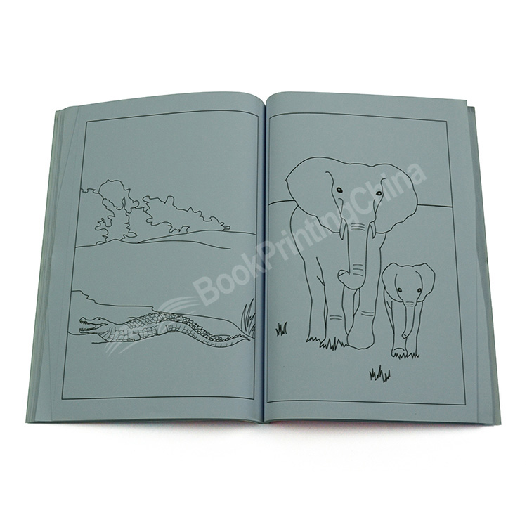 coloring book printing with gloss