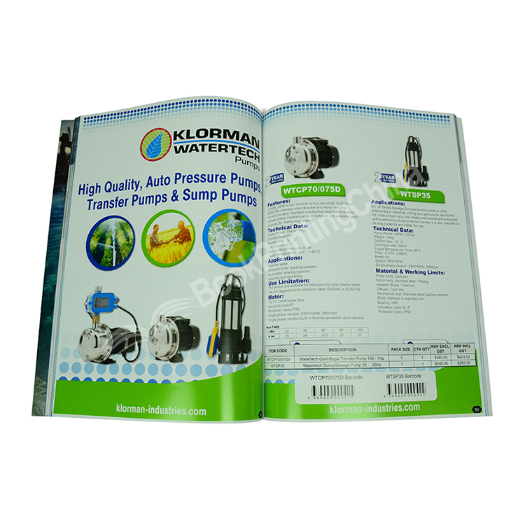perfect binding catalogue printing china