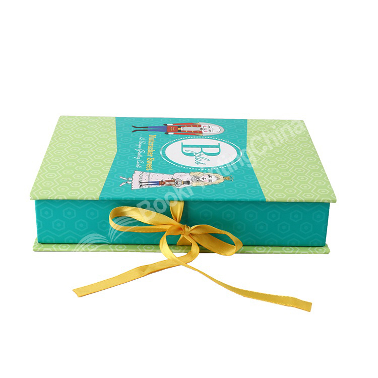 Custom Luxury Full Color Ribbon Gift Paper Box Printing Christmas Gift Box Printing