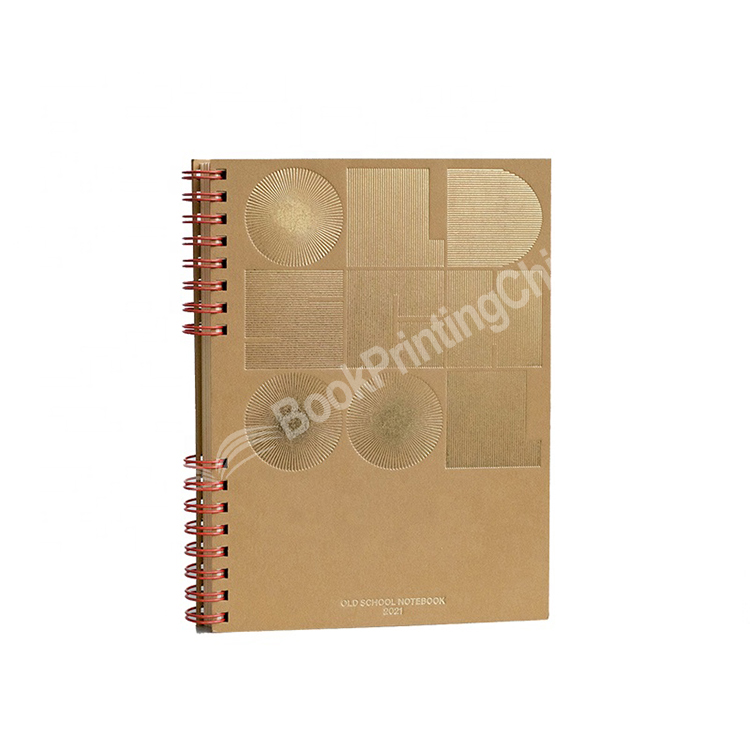 wire o notebook printing with deboss