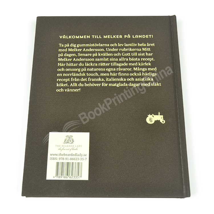 hardback cookbook golden foil stamping printing