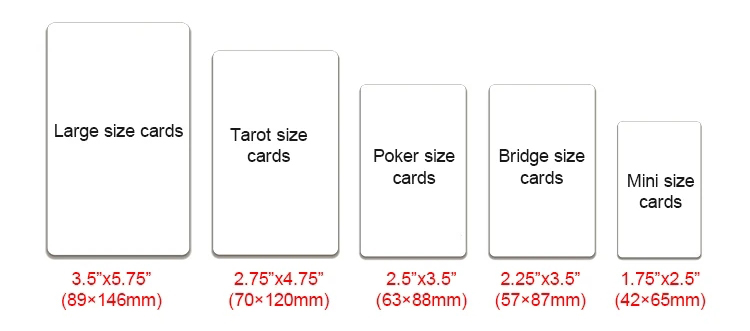 tarot card size