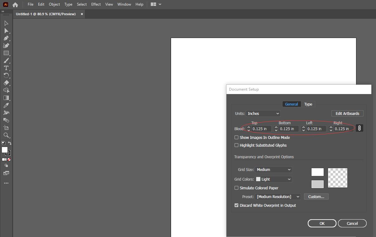set up bleed in Adobe Illustrator