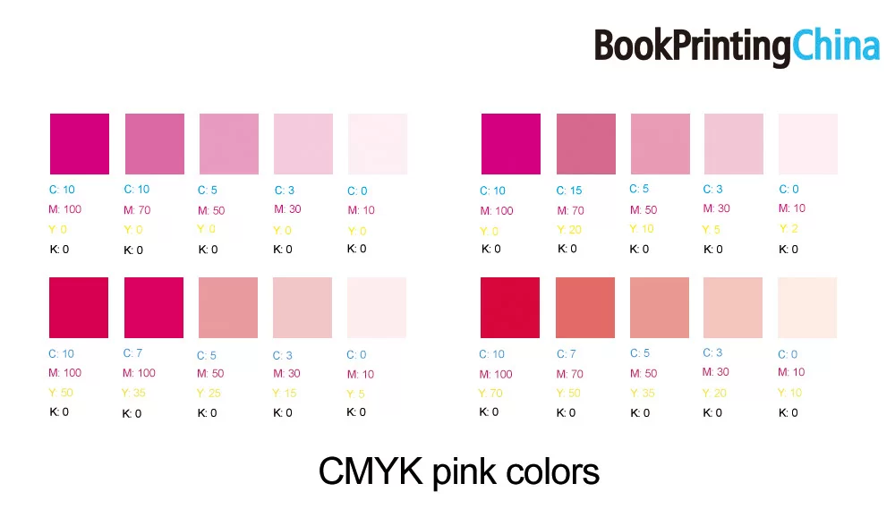 cmyk pink colors