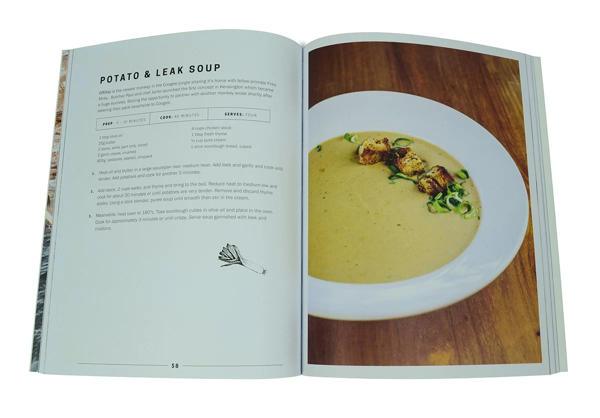 recipe book interior design and layout