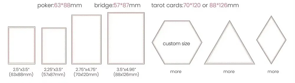 affirmation card sizes