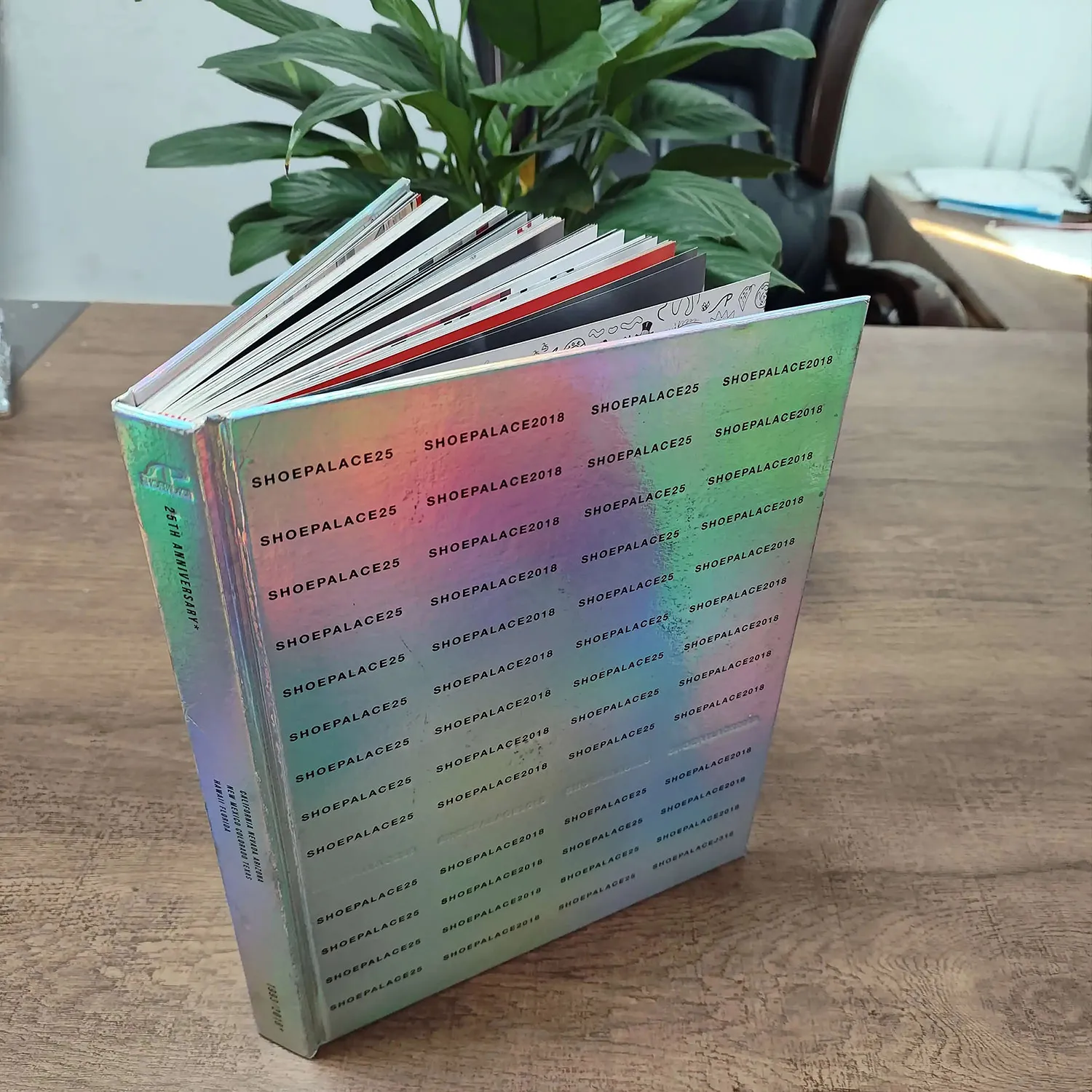 holographic + deboss