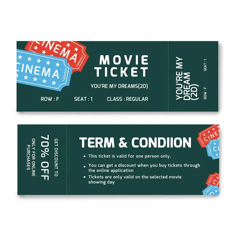 perforated ticket printing