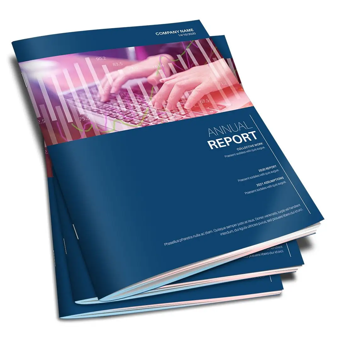 saddle stitch annual report printing