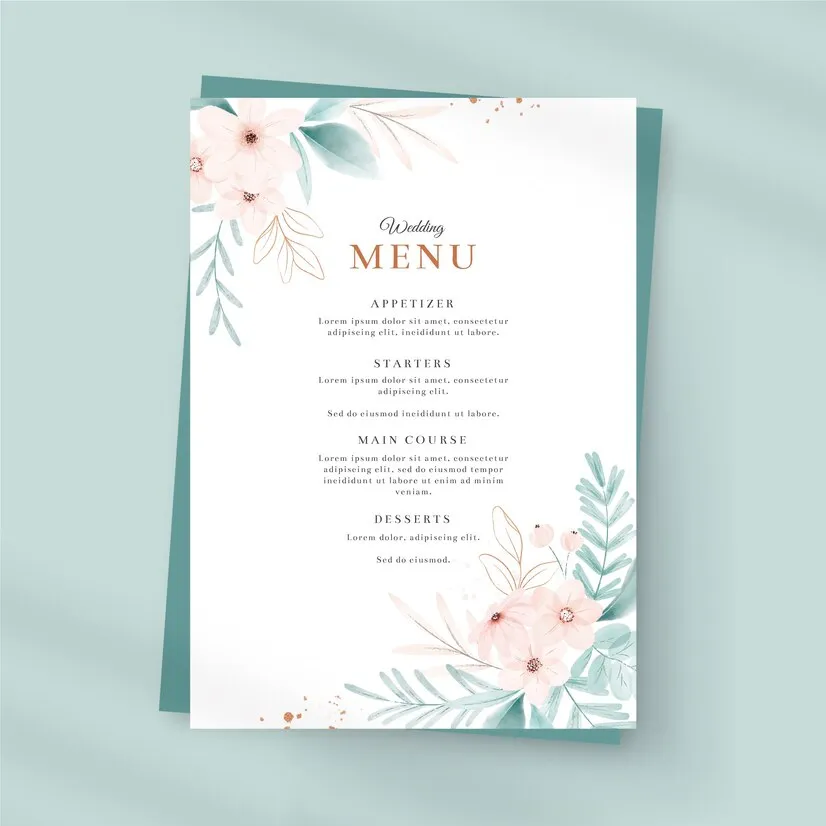 wedding menu