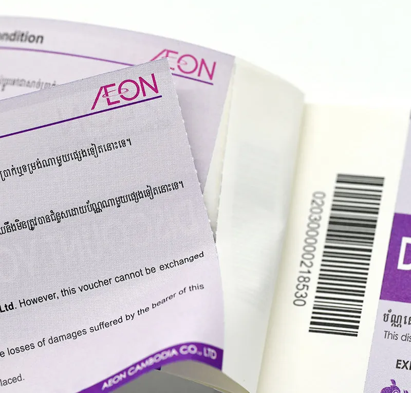 perforated coupon book