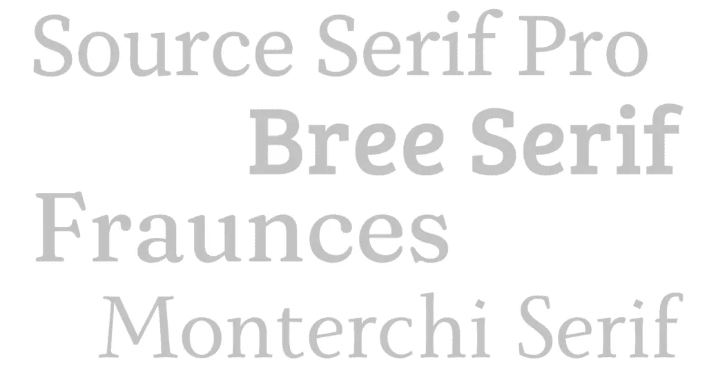 serif fonts