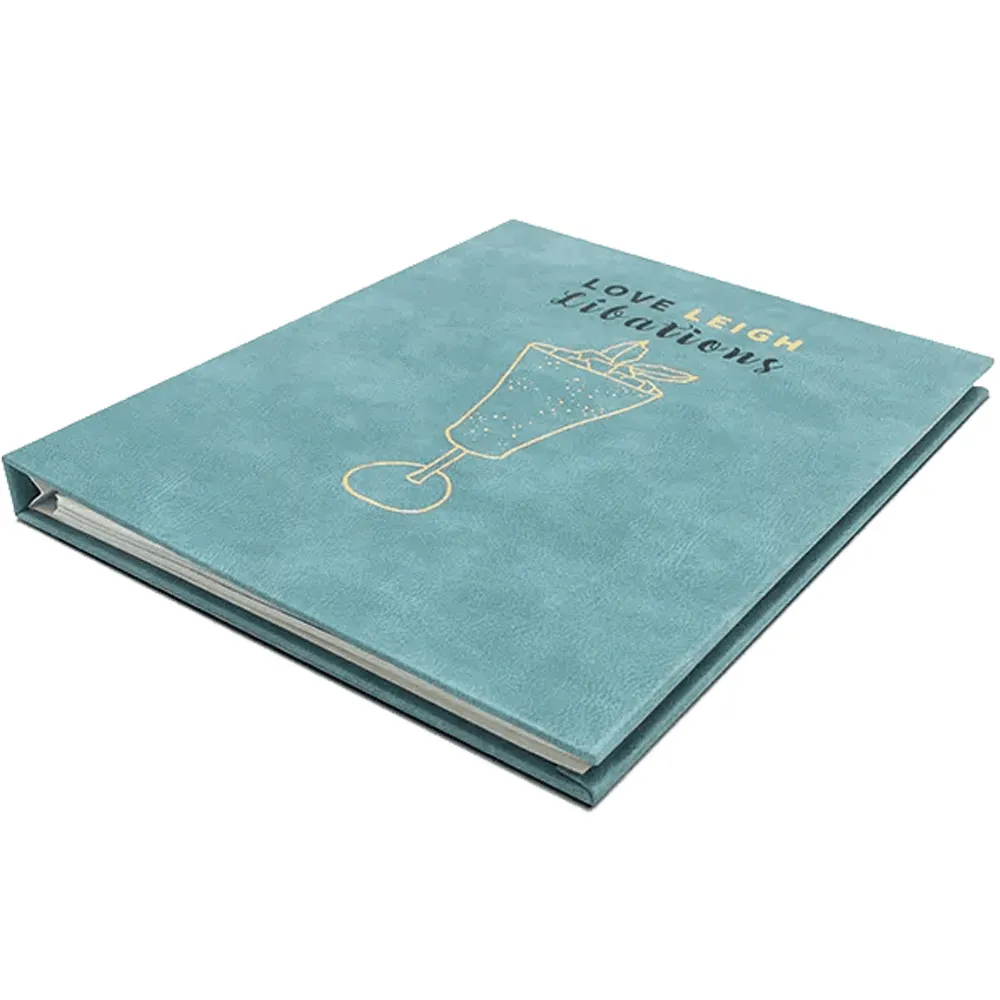 concealed wire-o leather book