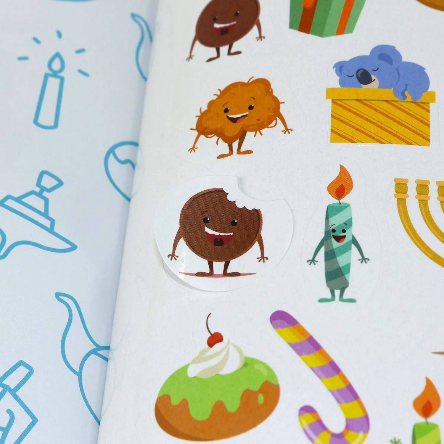 coloring book with stickers