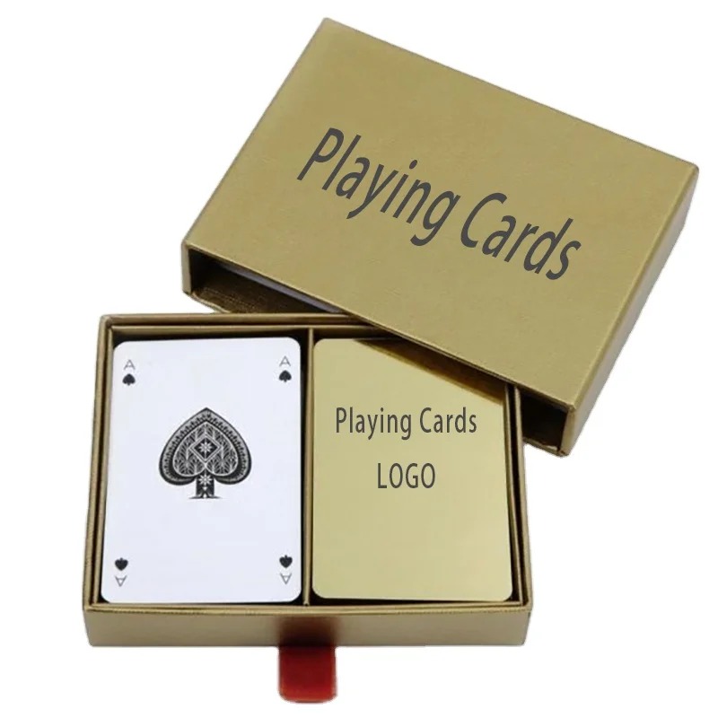 gold paper playing card box