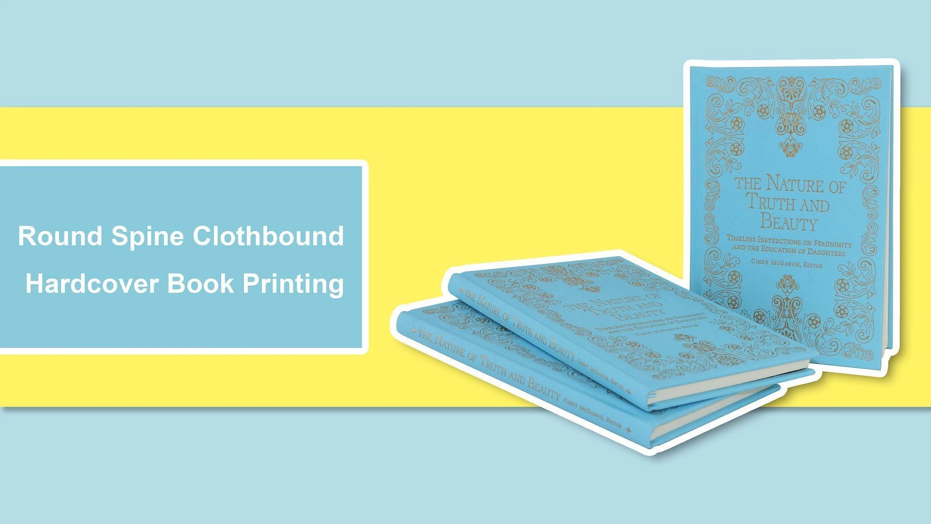 Round Spine Cloth Bound Hardcover Book Printing