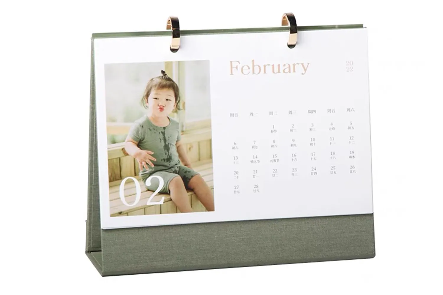 ring binding desk calendar