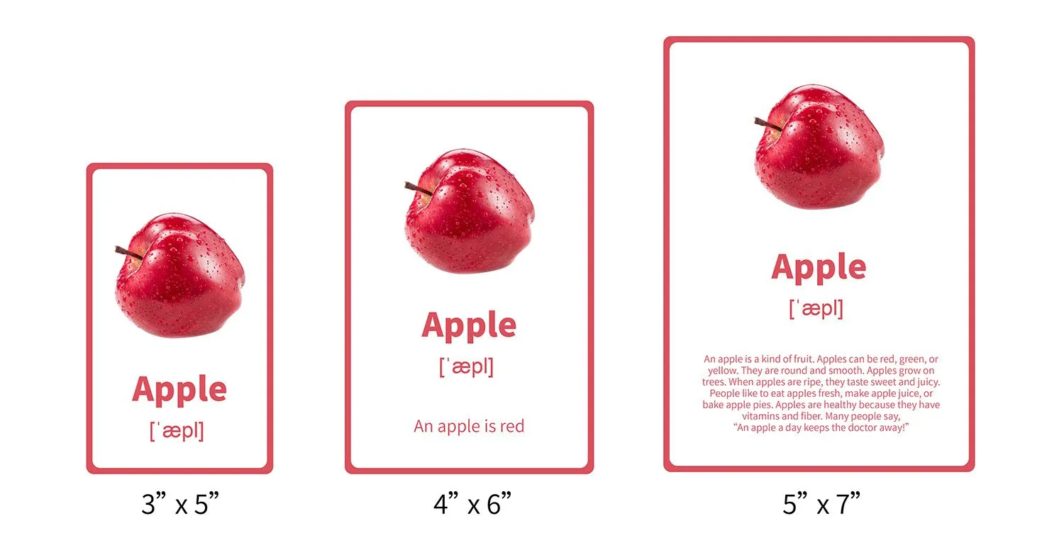 common flash card sizes