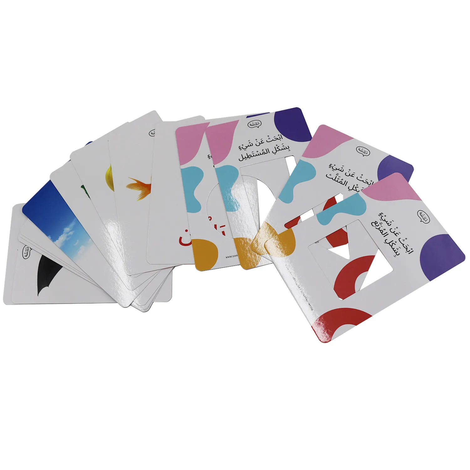 die cut flash cards