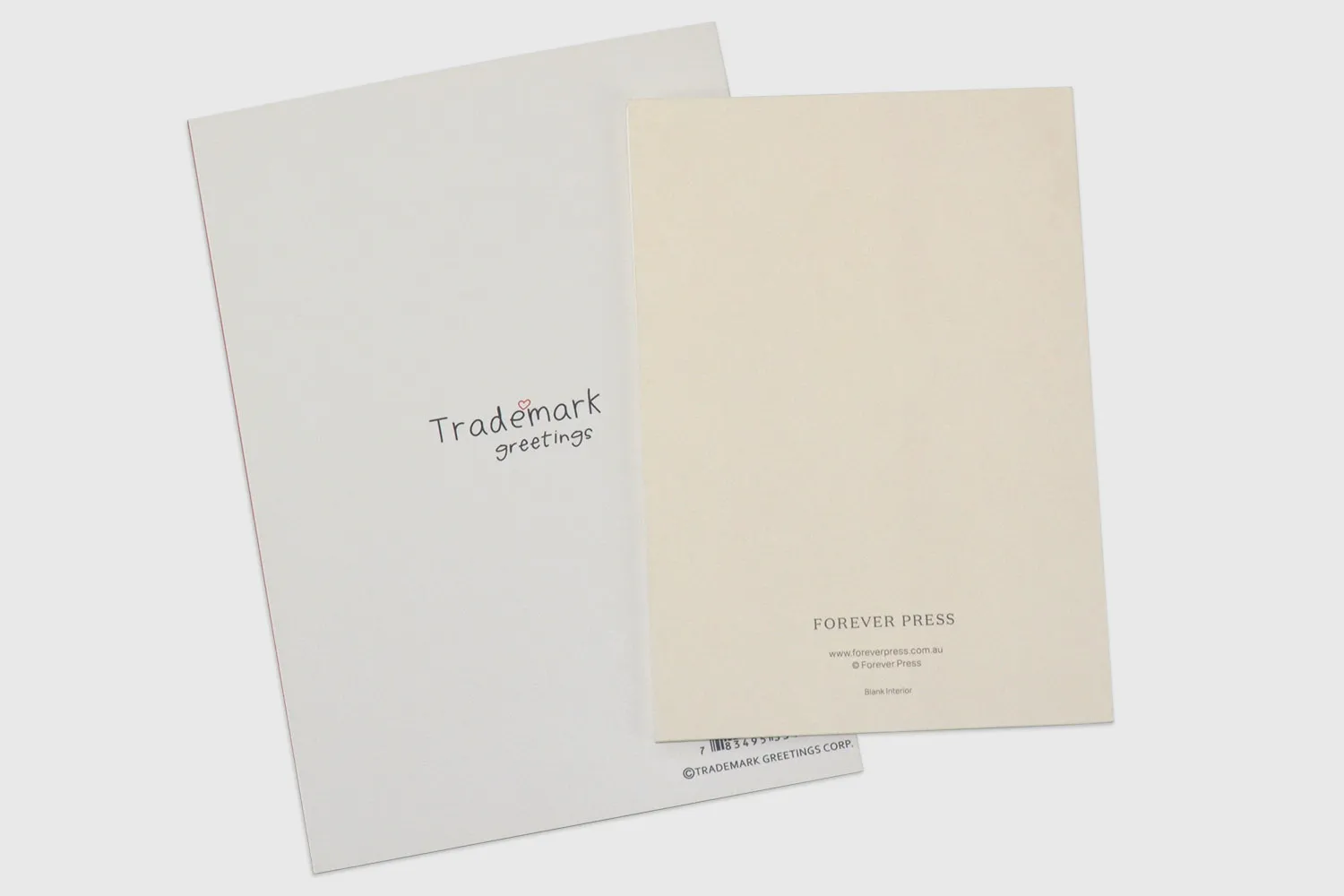 brand message on the greeting card back