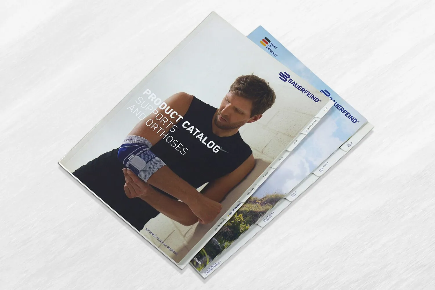 catalog with tab dividers