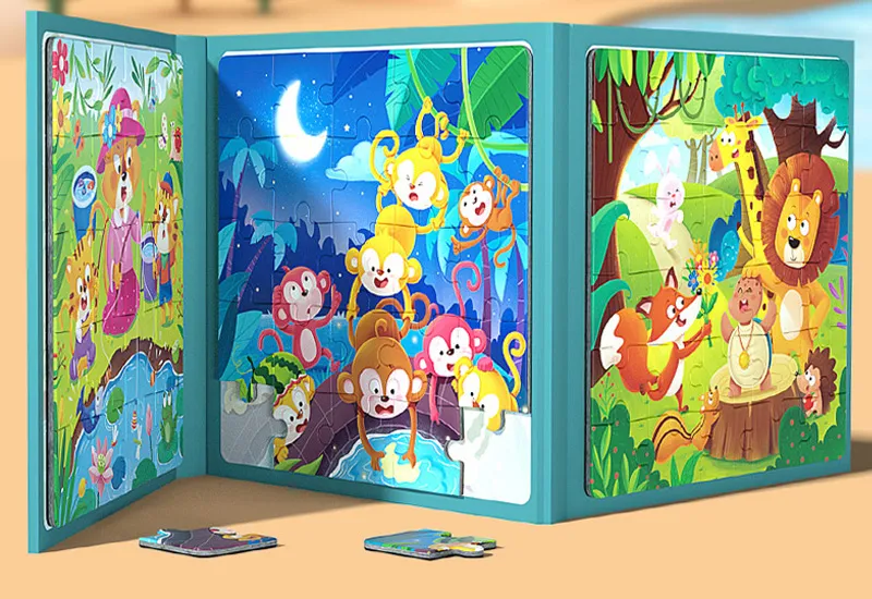 accordion style puzzle book