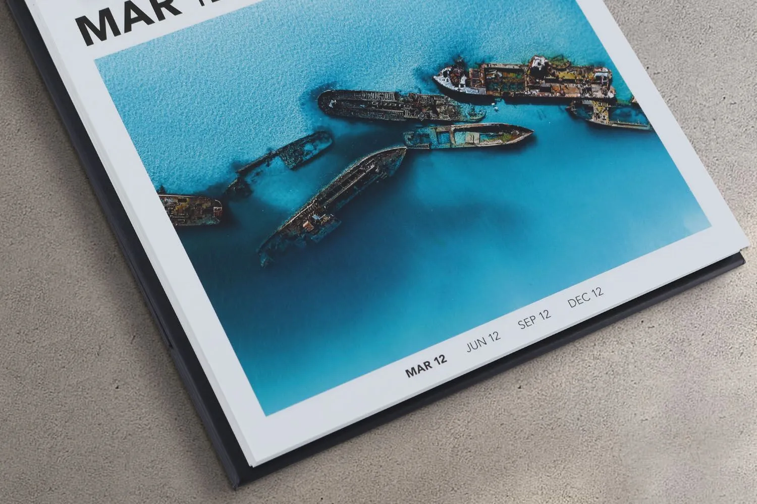 calendar with coated paper