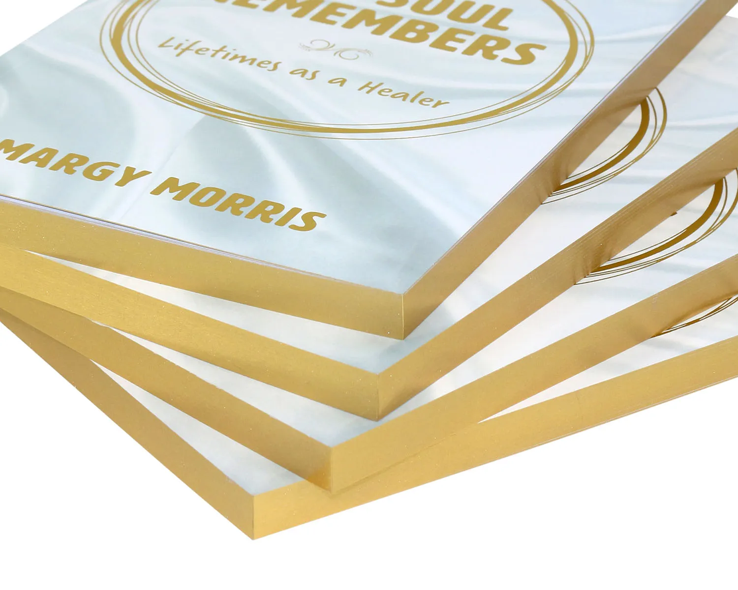 softcover book with gilded edge