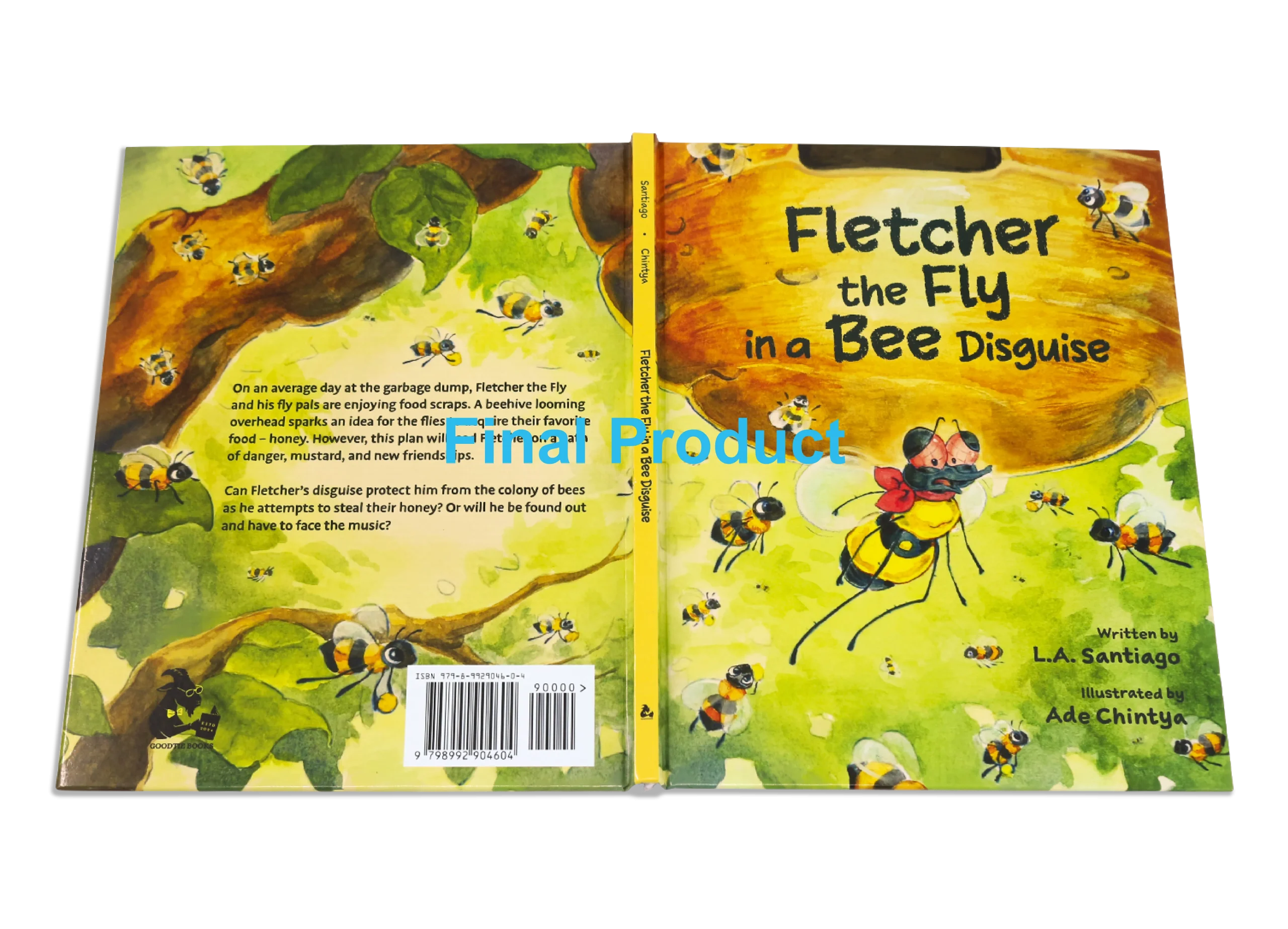 final product of hardcover book cover