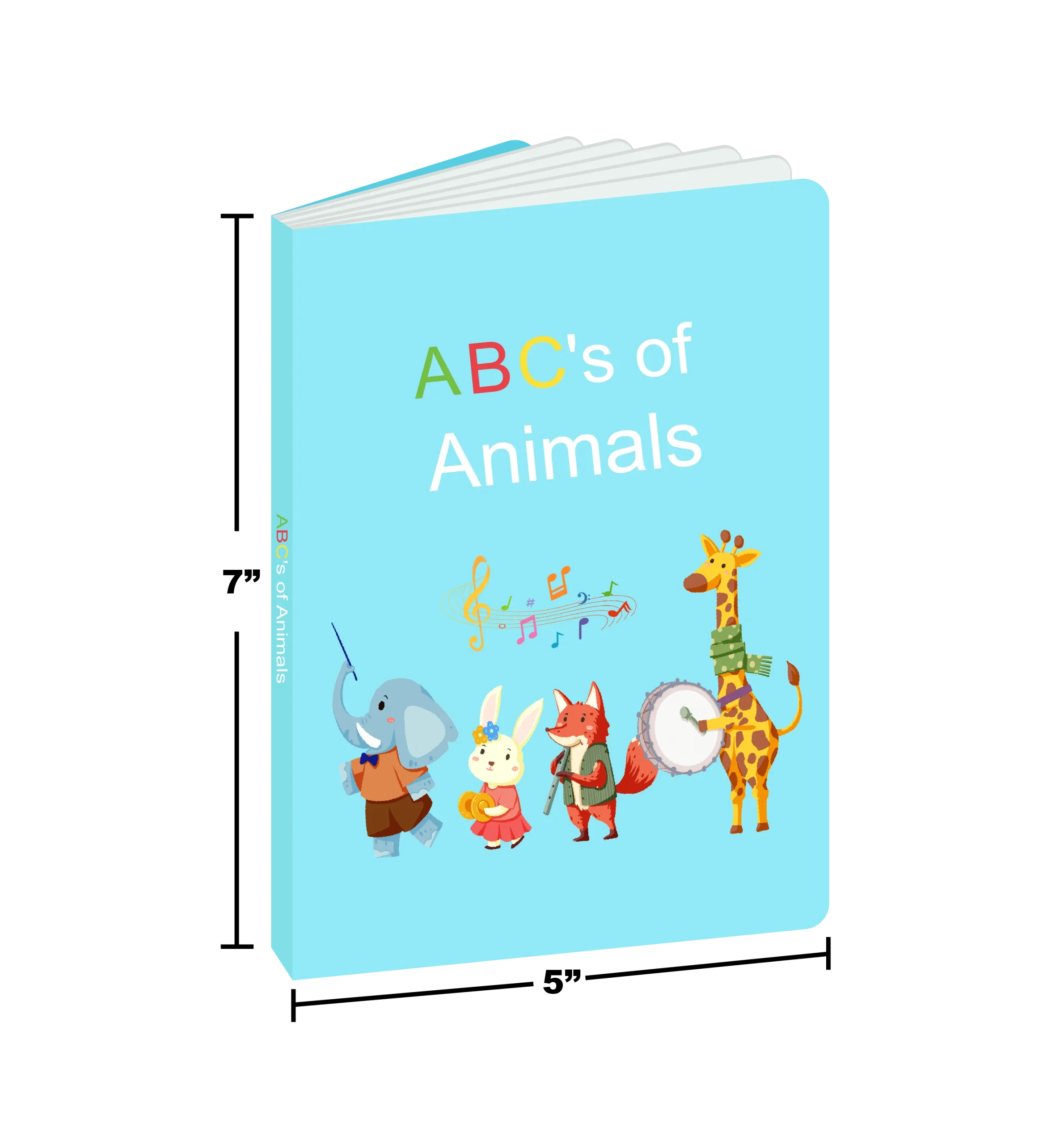 size in 5 by 7 inches board book