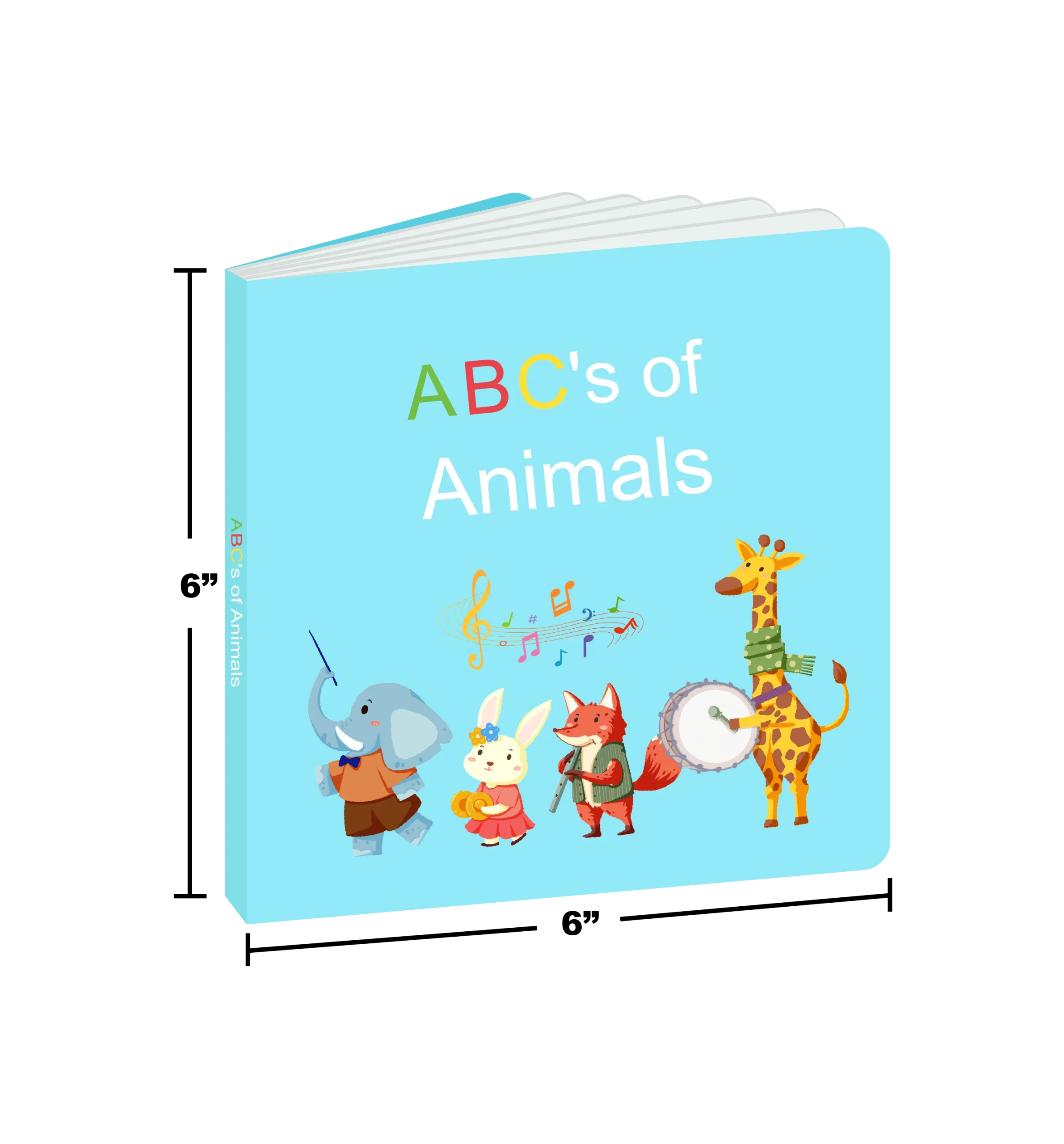 size in 6 by 6 inches board book