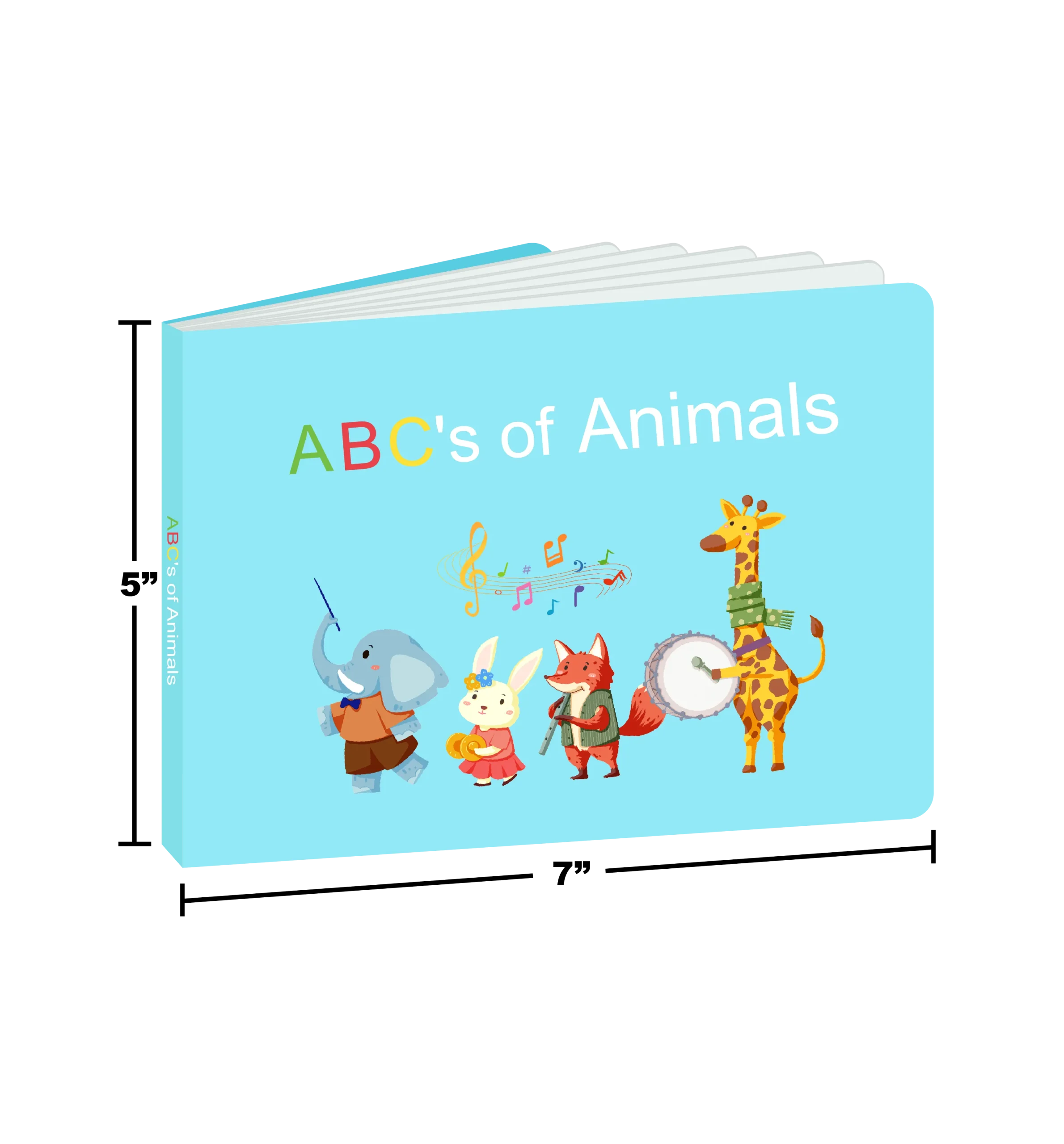 size in 7 by 5 inches board book