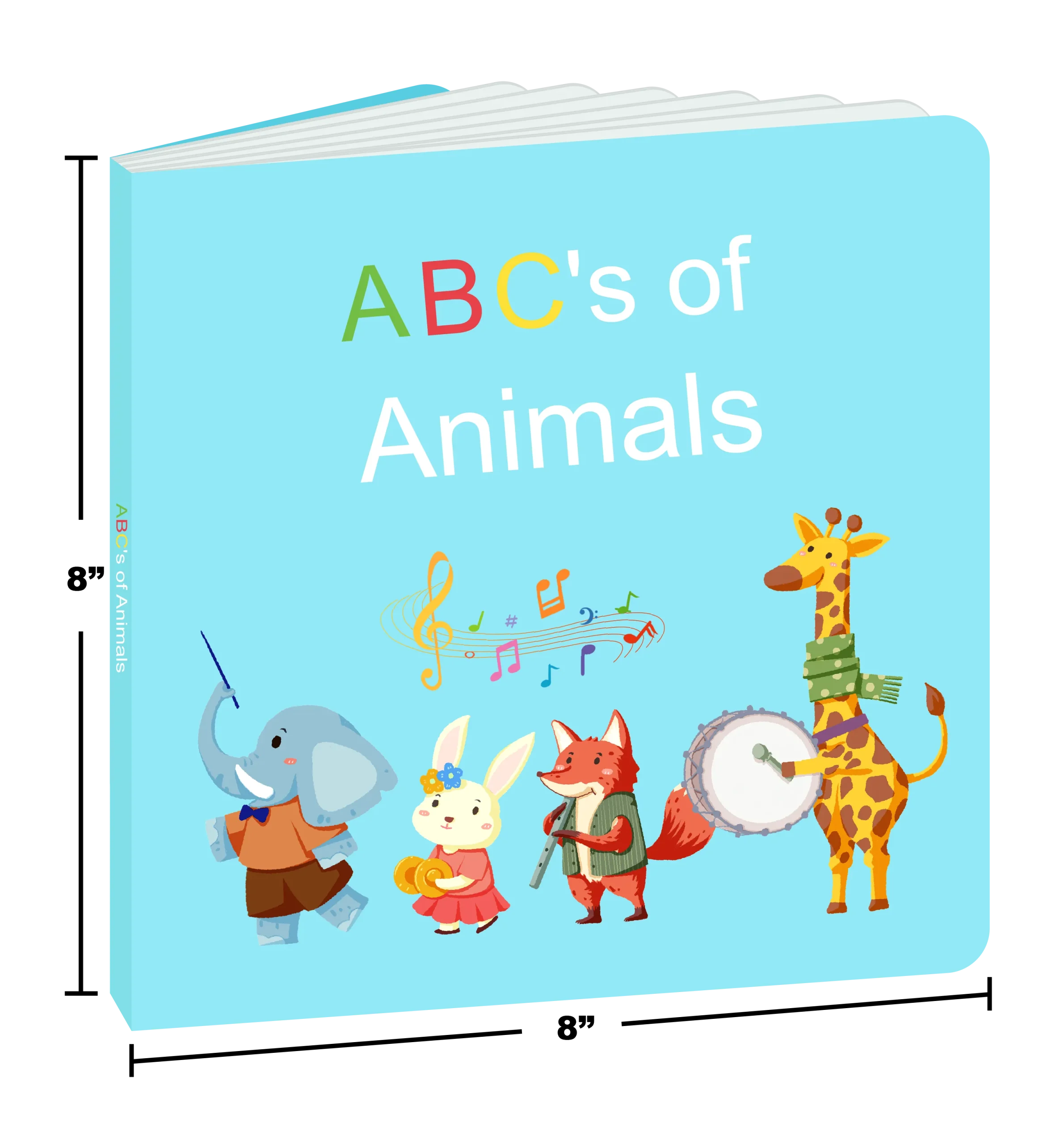 size in 8 by 8 inches board book