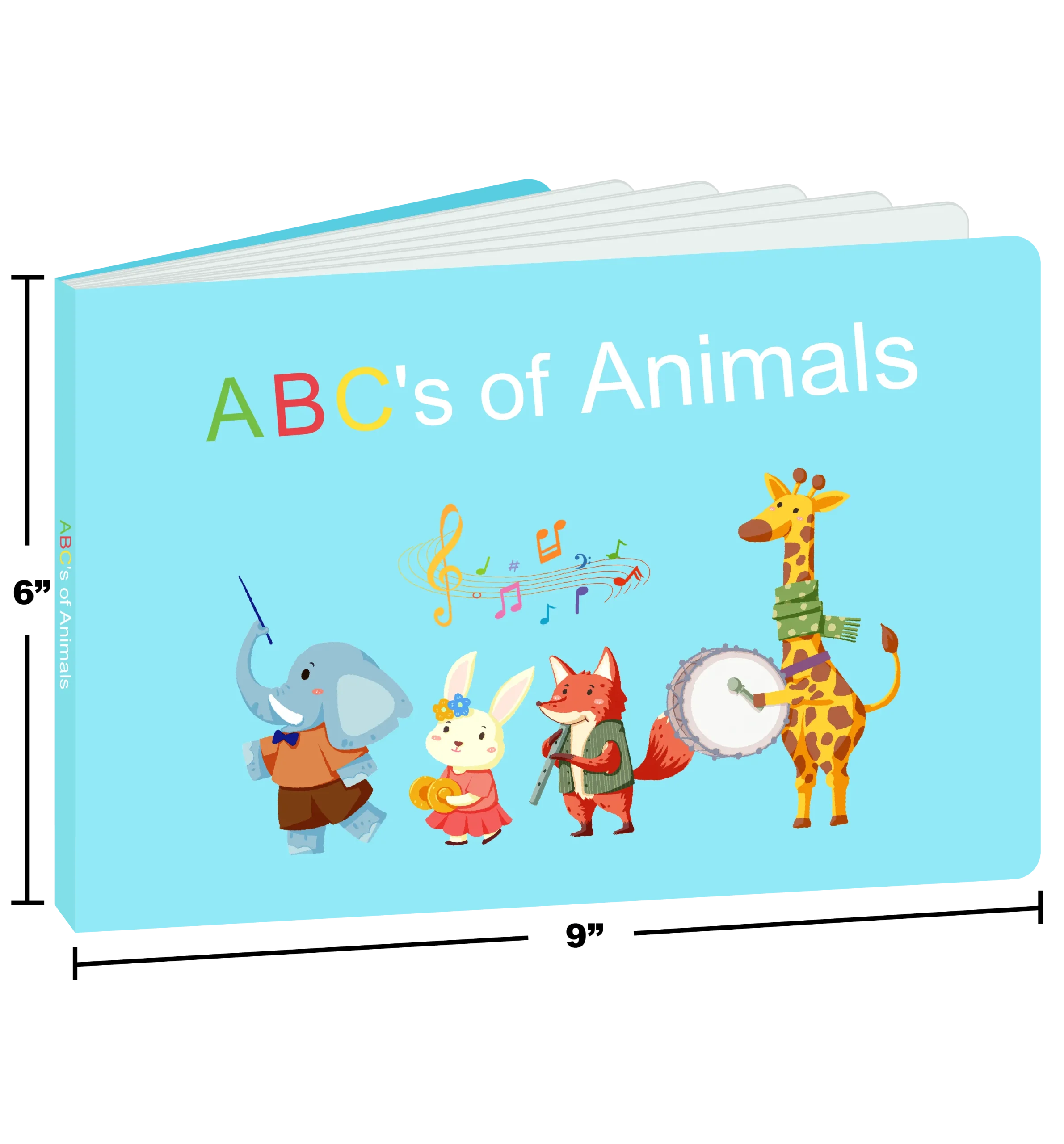 size in 9 by 6 inches board book