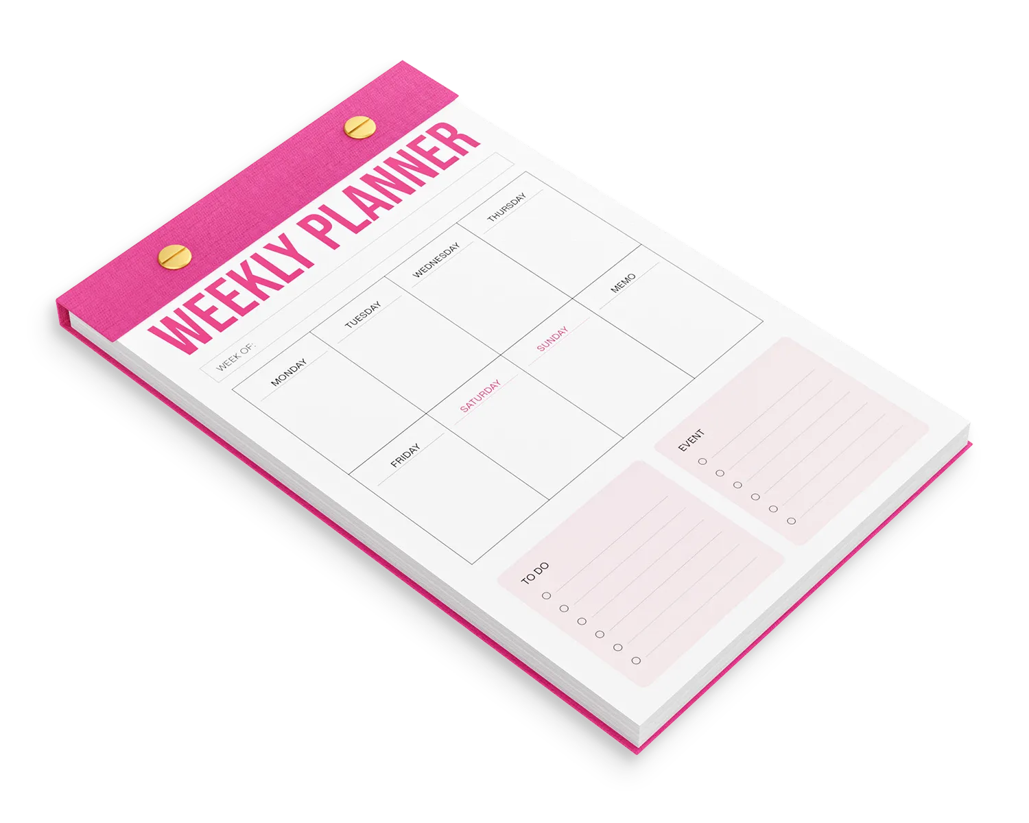 custom tear off weekly calendar