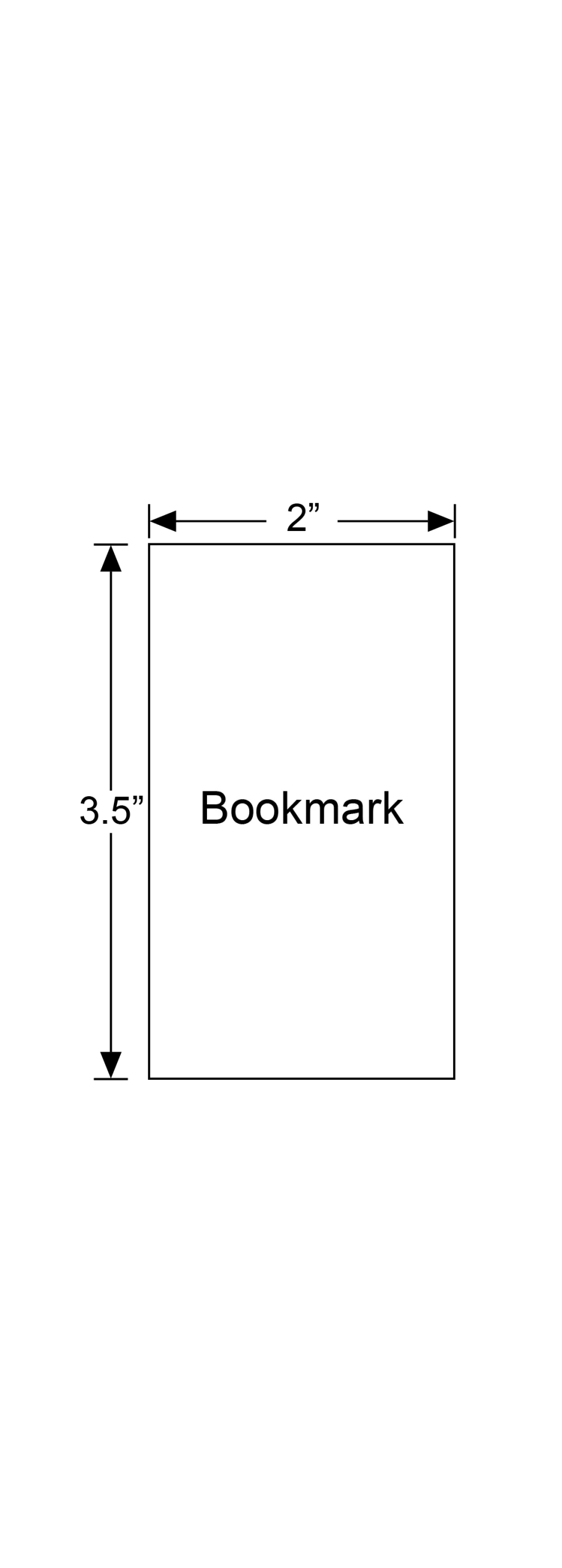 2 x 3.5 in bookmark