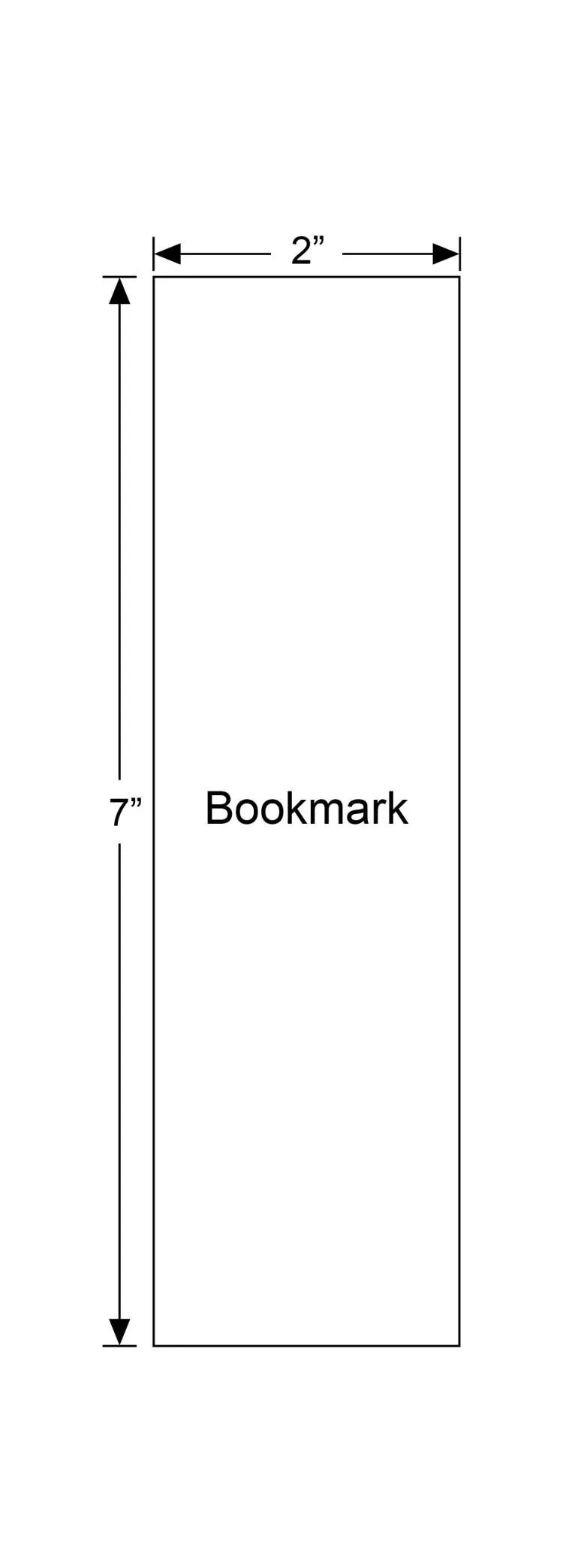 2 x 7 in bookmark