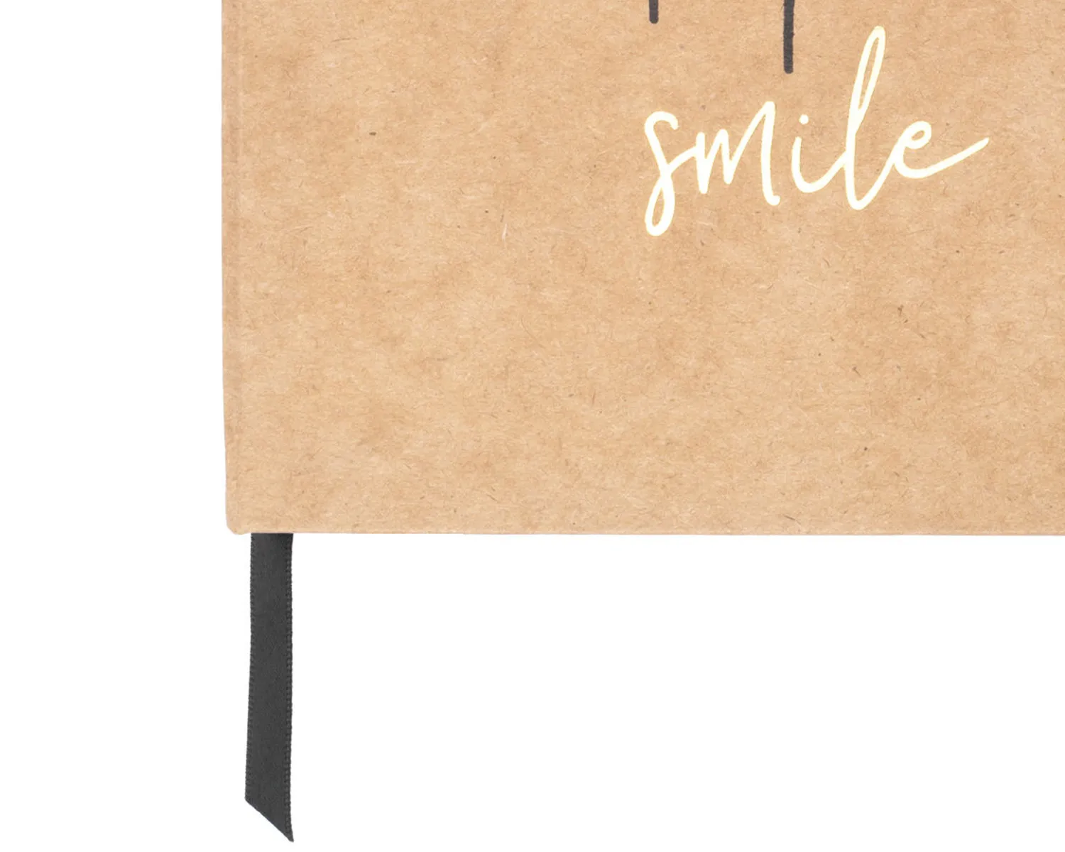 Kraft paper notebook with silk ribbon
