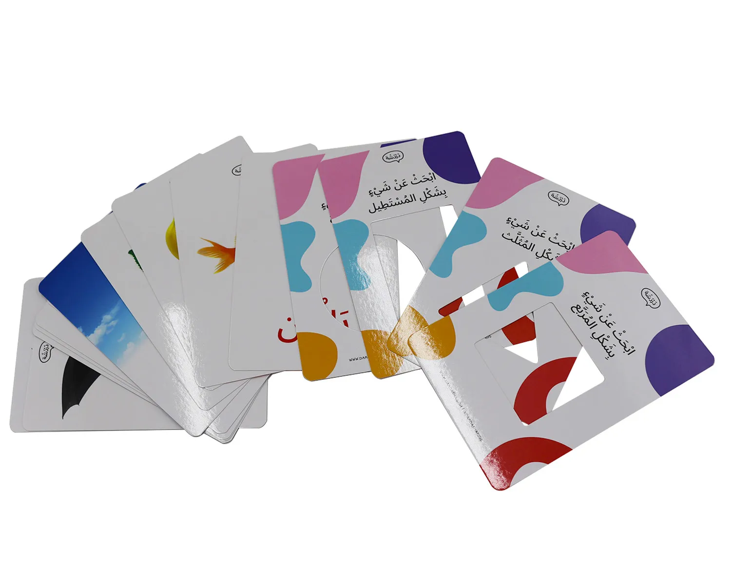 die cut flashcards