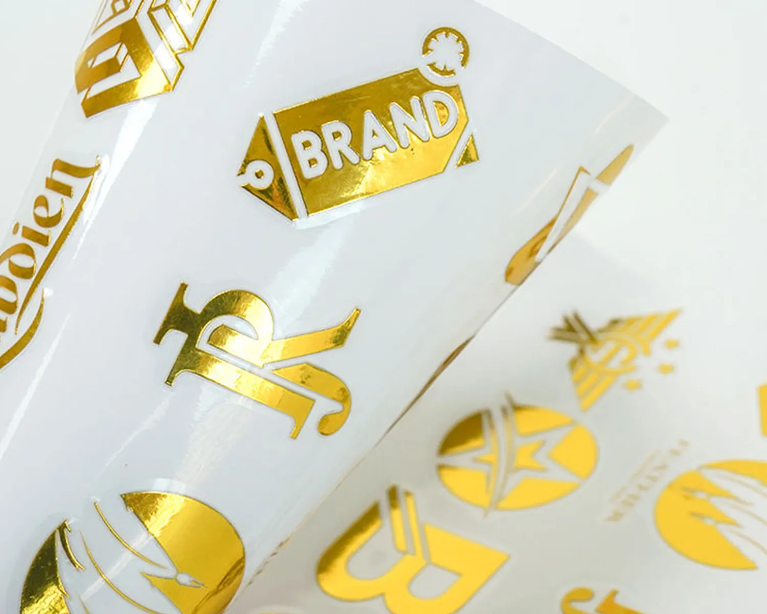 foil stamping on clear sticker