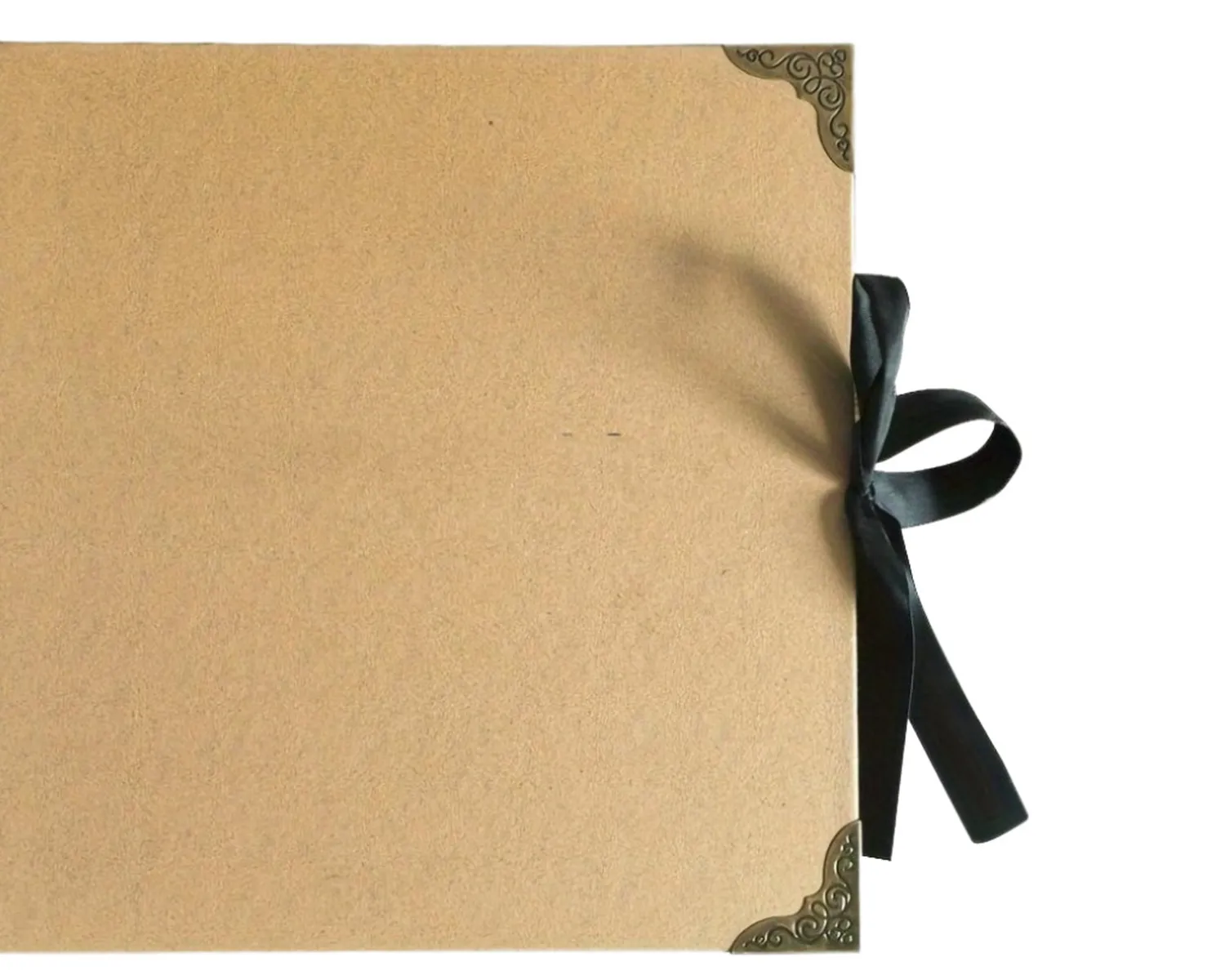 kraft notebook with metal corner protectors