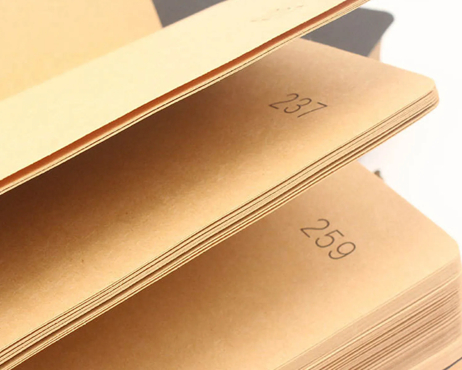 kraft paper notebook pages