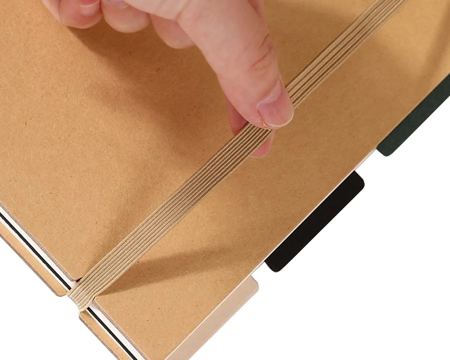 notebook with elastic band