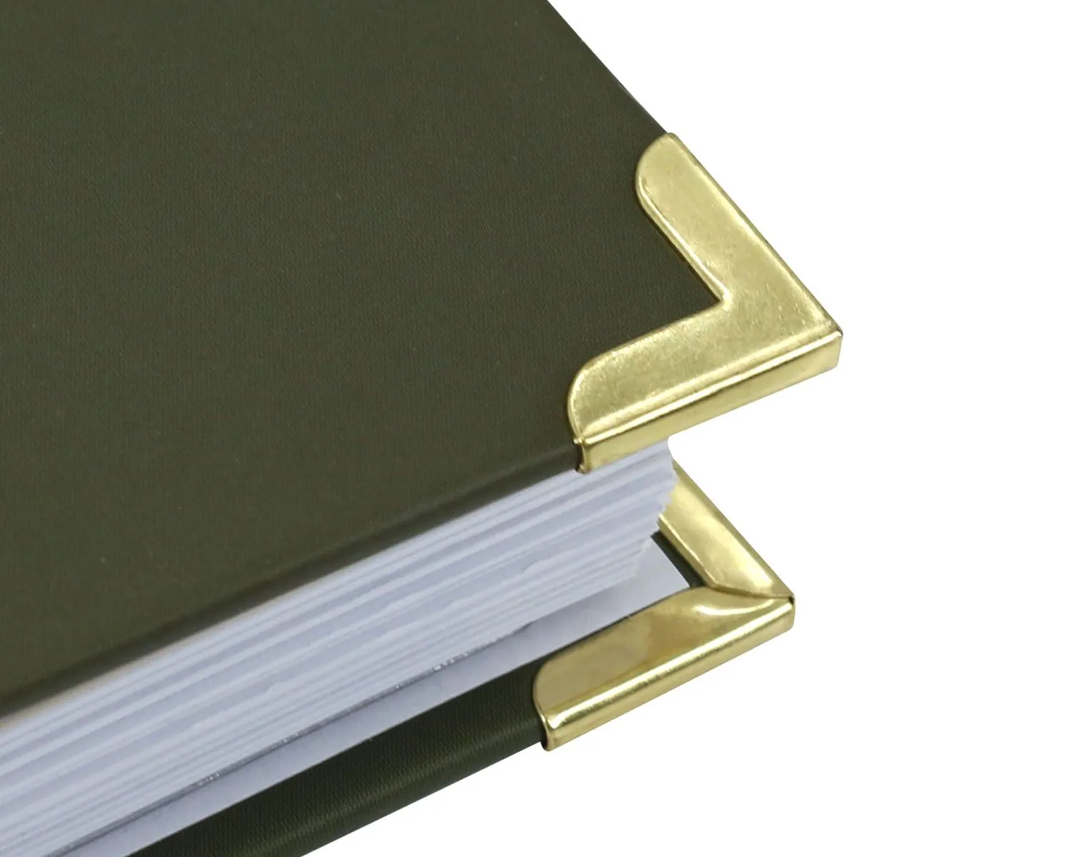notebook with metal corner protectors